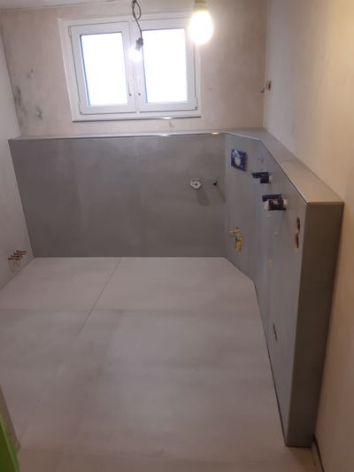 Großraum Fliesenarbeiten mit 120×60 cm Platten – Fliesen Knöll